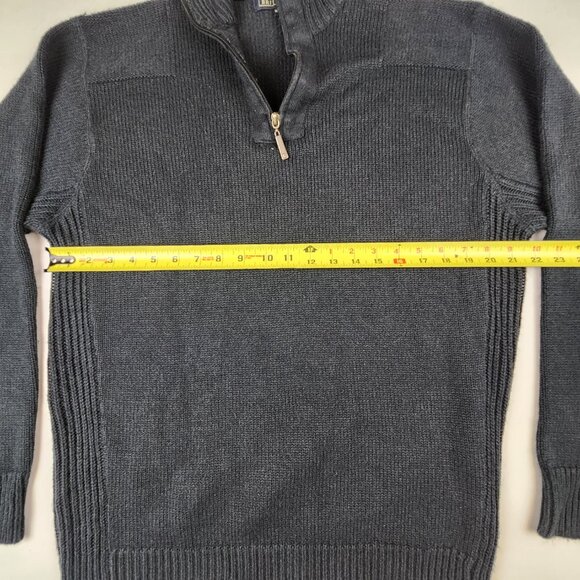 Britches XL Pullover Sweater Black 1/4 Zip Business Casual Dark Academia Warm - Picture 9 of 11